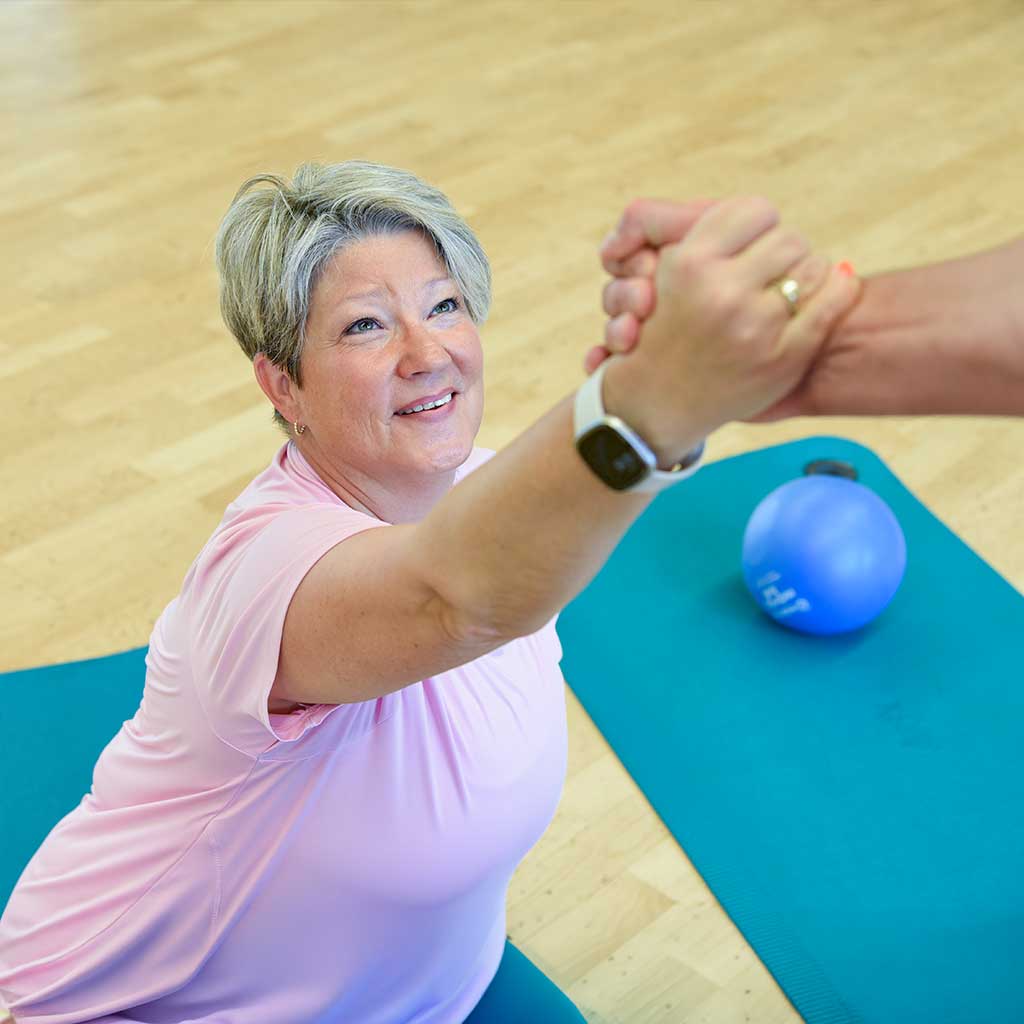 Unterstützung beim Fitnesstraining